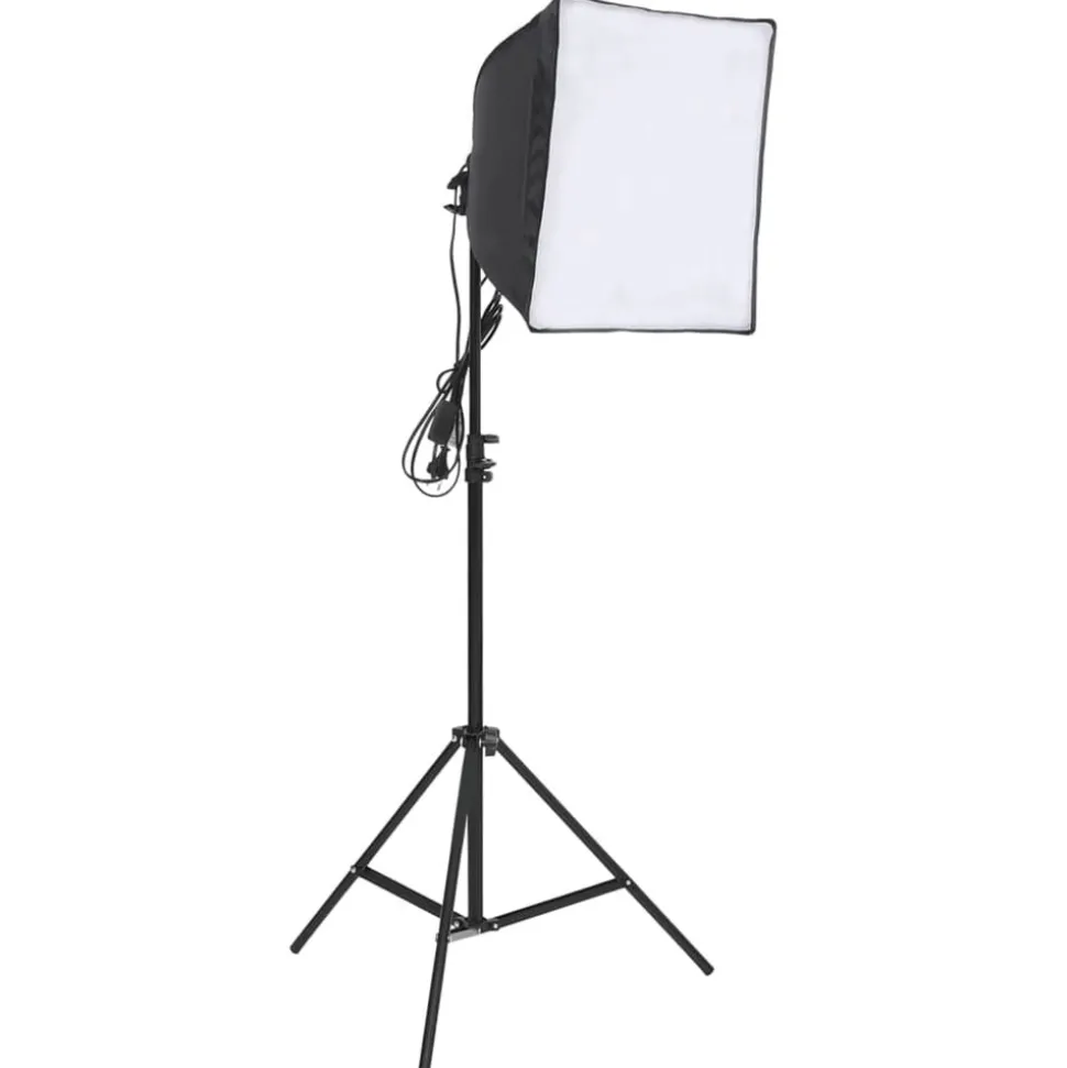 vidaXL Fotostudioset met verlichtingsset en achtergrondscherm