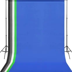 vidaXL Fotostudioset met achtergronden, lampen en paraplu's