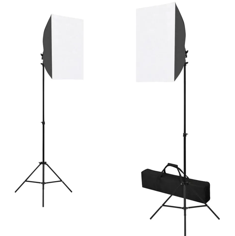 vidaXL Fotostudioset met softboxlampen en reflector