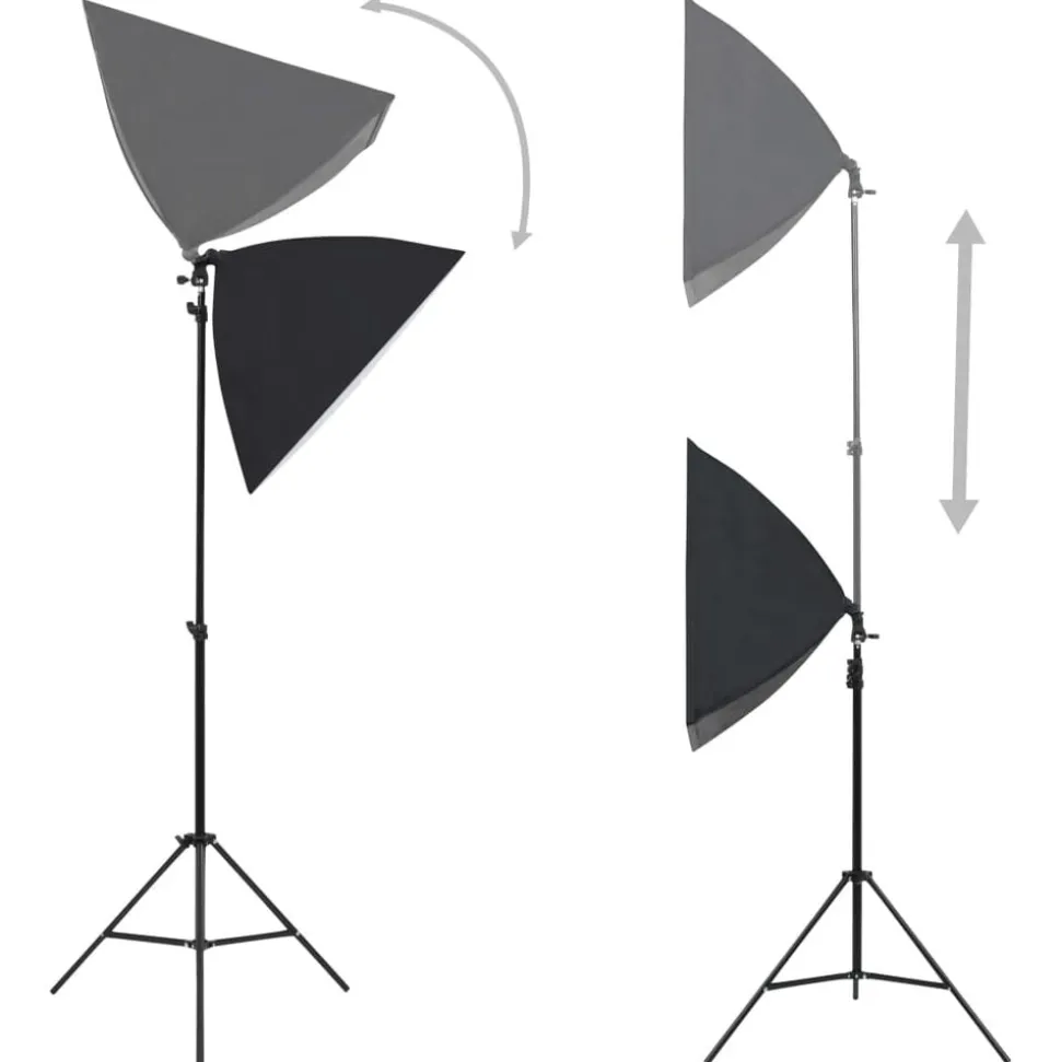 vidaXL Fotostudioset met softboxlampen en reflector