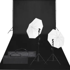 vidaXL Fotostudioset met verlichtingsset en achtergrond