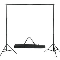 vidaXL Fotostudioset met lampen, achtergrond en reflector