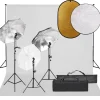vidaXL Fotostudioset met verlichtingsset, achtergrond en reflector