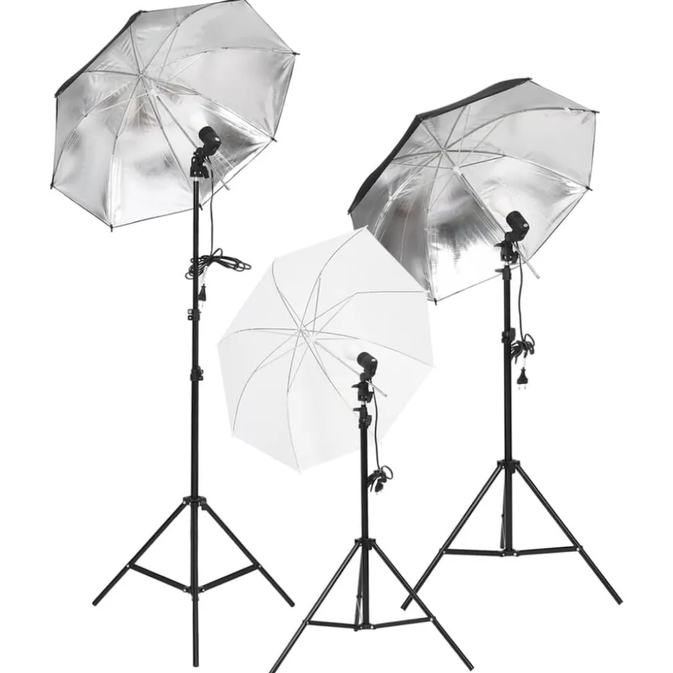 vidaXL Fotostudioset met verlichtingsset, achtergrond en reflector