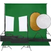 vidaXL Fotostudioset met verlichtingsset, achtergrond en reflector