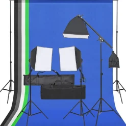 vidaXL Fotostudioset met verlichtingsset en achtergrond