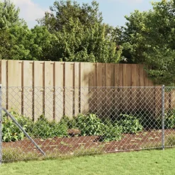 vidaXL Gaashek met flens 0,8x25 m zilverkleurig