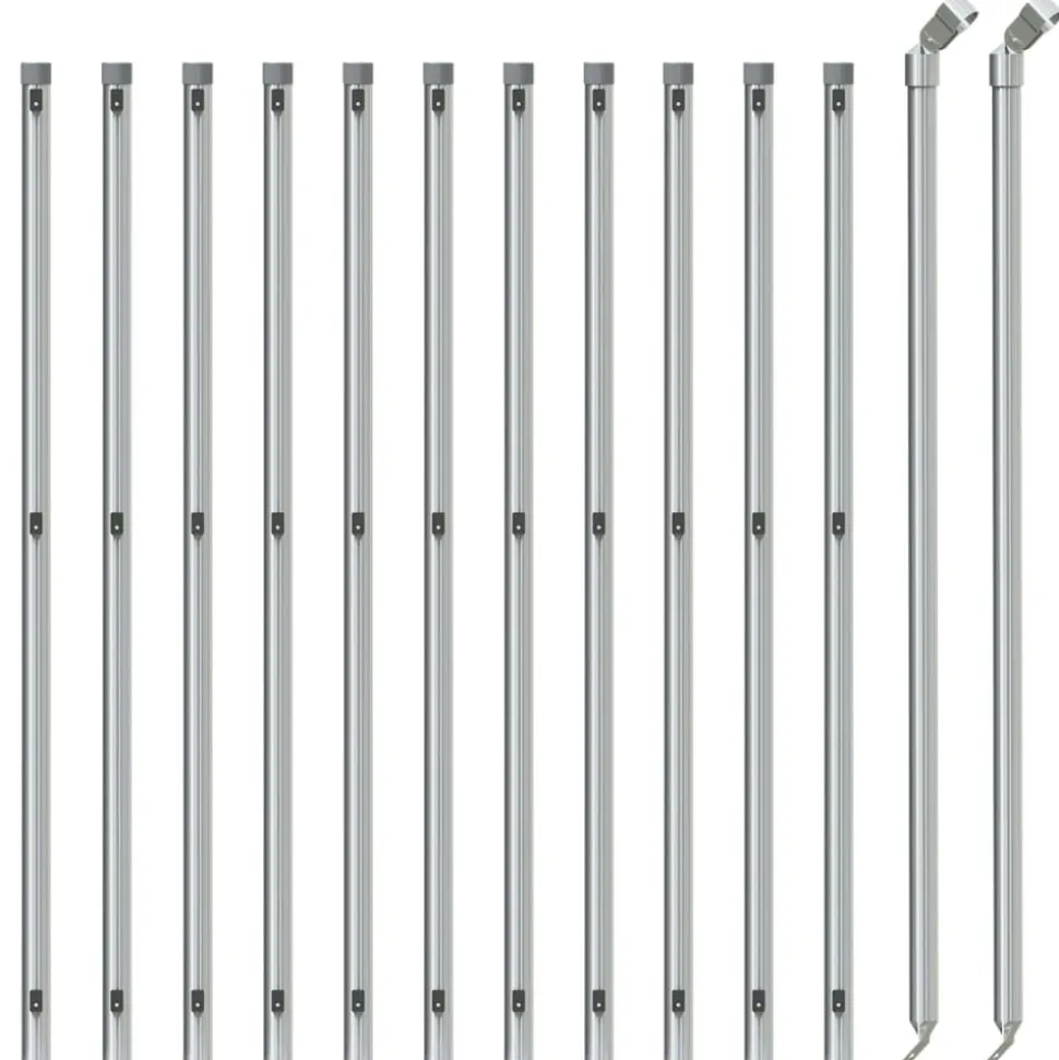 vidaXL Gaashek met flens 0,8x25 m zilverkleurig