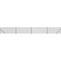vidaXL Gaashek met flens 0,8x10 m antracietkleurig