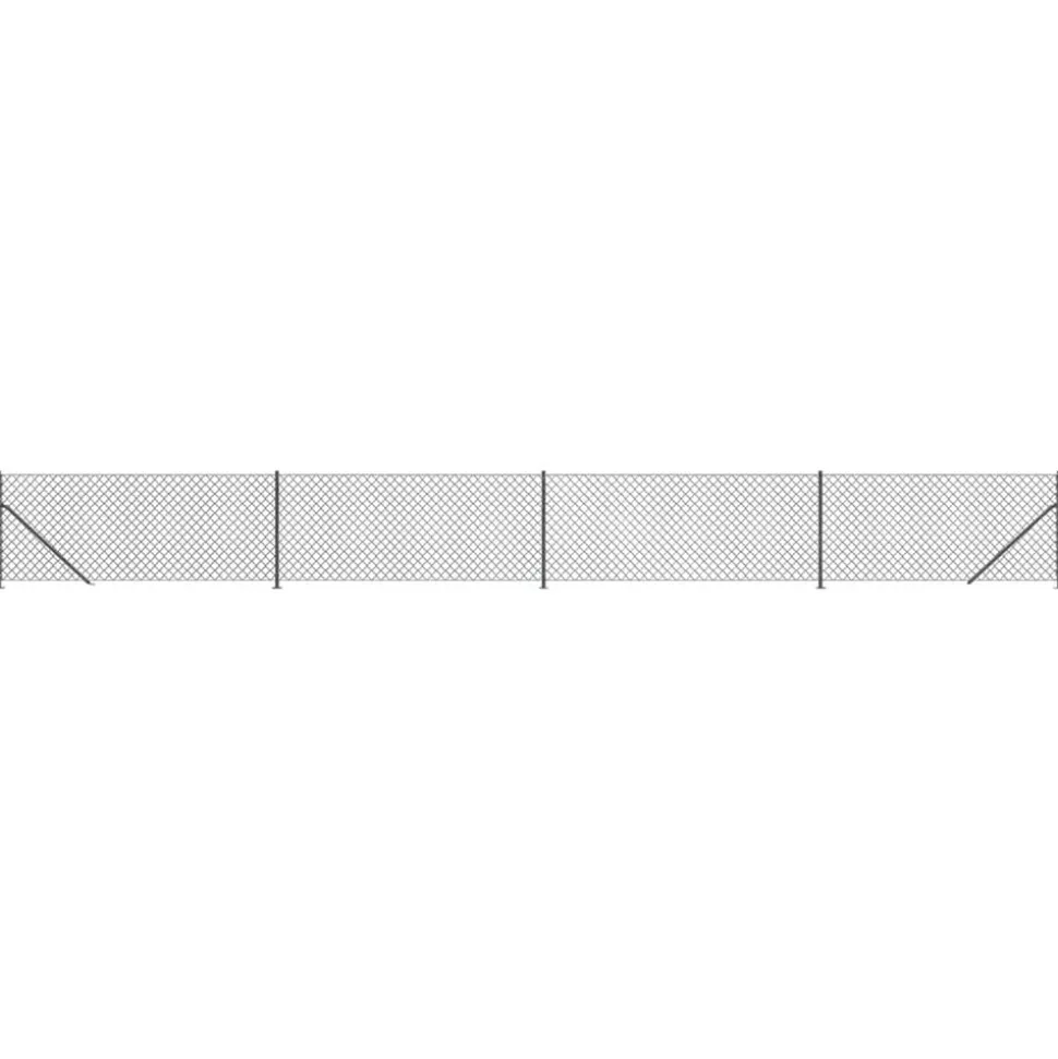 vidaXL Gaashek met flens 0,8x10 m antracietkleurig