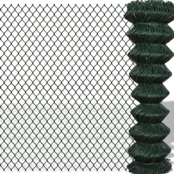 vidaXL Gaashek 1,5x25 m staal groen