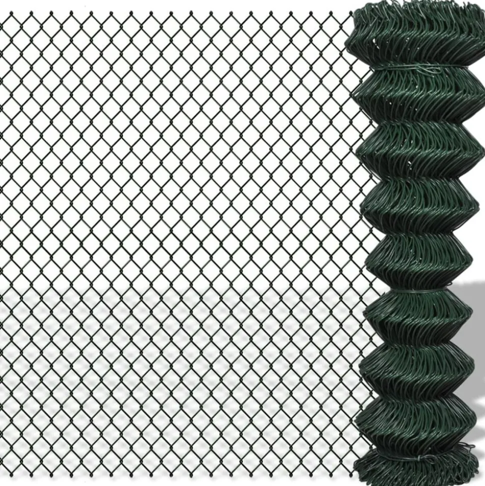 vidaXL Gaashek 1,5x25 m staal groen