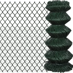 vidaXL Gaashek 0,8x15 m staal groen