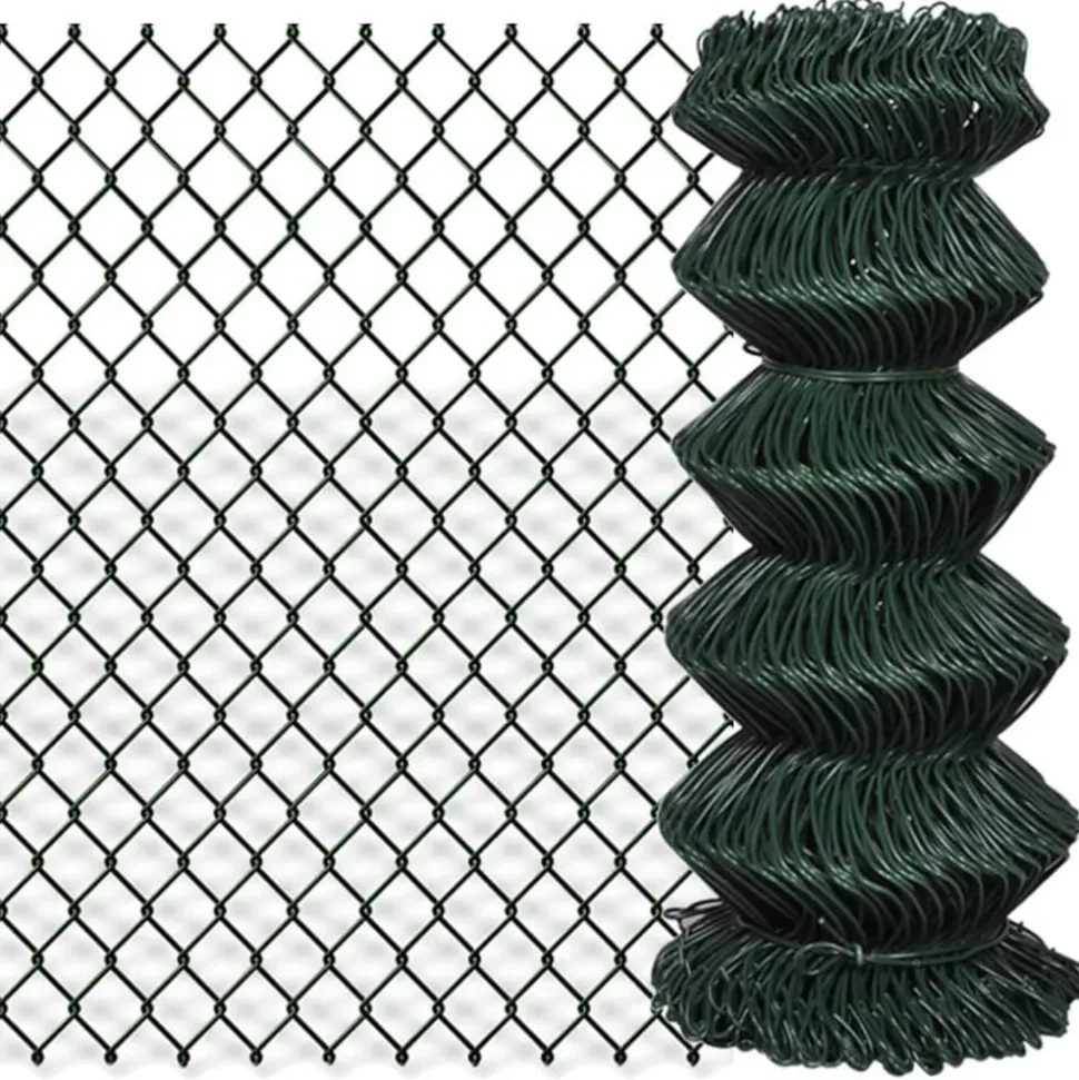 vidaXL Gaashek 0,8x15 m staal groen