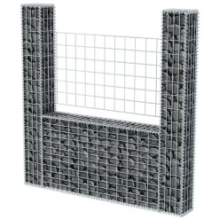 vidaXL Gabion mand U-vormig 160x20x150 cm staal