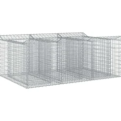 vidaXL Gabion Verhoogd Bed Zilver 150 x 100 x 60 cm