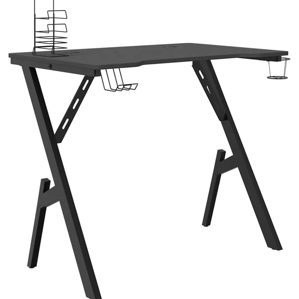 vidaXL Gamingbureau met Y-vormige poten 90x60x75 cm zwart