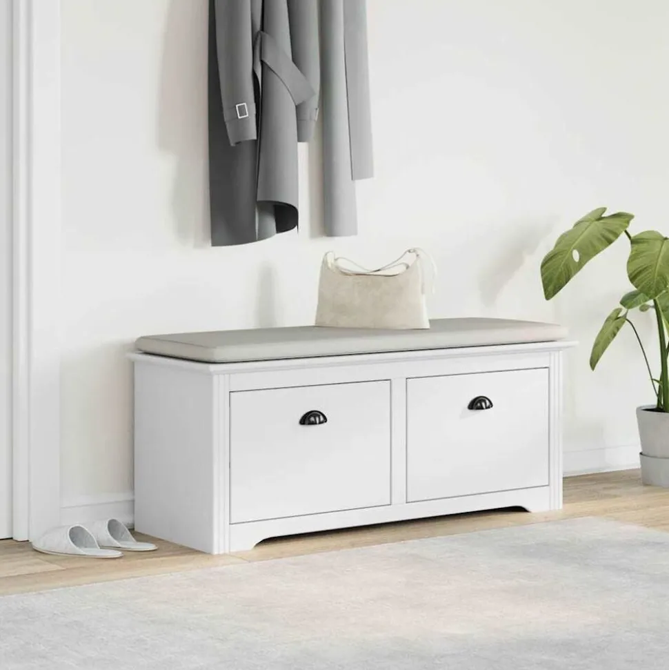 vidaXL Gangbank BODO 114x40x45 cm wit