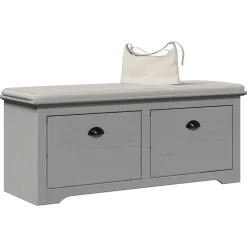 vidaXL Gangbank BODO 114x40x45 cm grijs