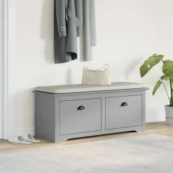vidaXL Gangbank BODO 114x40x45 cm grijs
