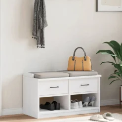 vidaXL Gangbankje SANDNES wit 87x40x50 cm massief grenenhout