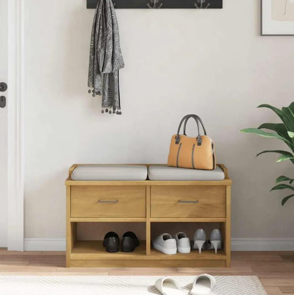 vidaXL Gangbankje SANDNES 87x40x50 cm massief grenenhout