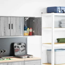 vidaXL Garage wandkast bewerkt hout grijs Sonoma