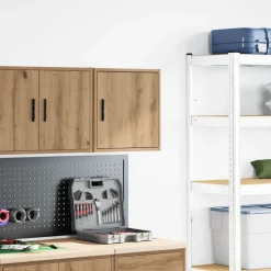 vidaXL Garage wandkast bewerkt hout ambachtelijk eiken
