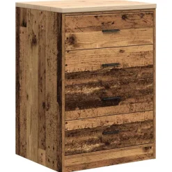 vidaXL Garagekast 60x51x85 cm massief grenenhout oud hout