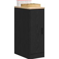 vidaXL Garagekast 30x51x85 cm massief grenenhout zwart