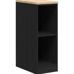 vidaXL Garagekast 30x51x85 cm massief grenenhout zwart
