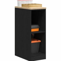 vidaXL Garagekast 30x51x85 cm massief grenenhout zwart