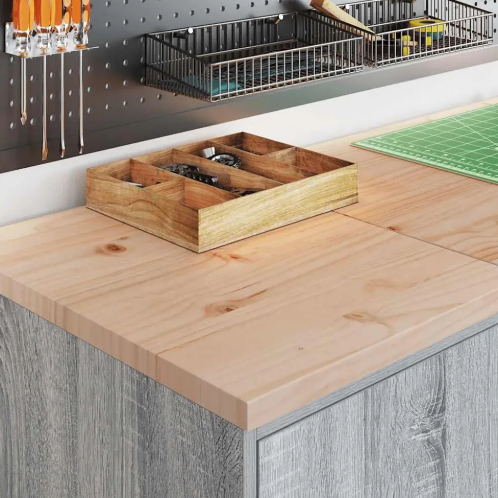 vidaXL Garagekast 40x51x85 cm massief grenenhout grijs sonoma