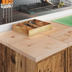 vidaXL Garagekast 30x51x85 cm massief grenenhout oud hout