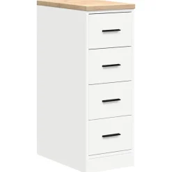 vidaXL Garagekast 30x51x85 cm massief grenenhout wit