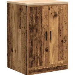 vidaXL Garagekast 60x51x85 cm massief grenenhout oud hout