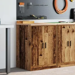 vidaXL Garagekast 60x51x85 cm massief grenenhout oud hout