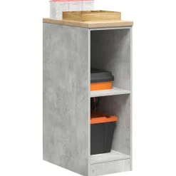 vidaXL Garagekast 30x51x85 cm massief grenenhout betongrijs