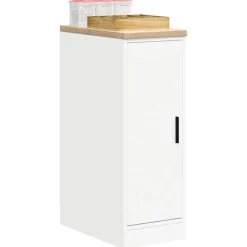 vidaXL Garagekast 30x51x85 cm massief grenenhout wit
