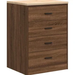 vidaXL Garagekast 60x51x85 cm massief grenenhout bruin eikenkleurig