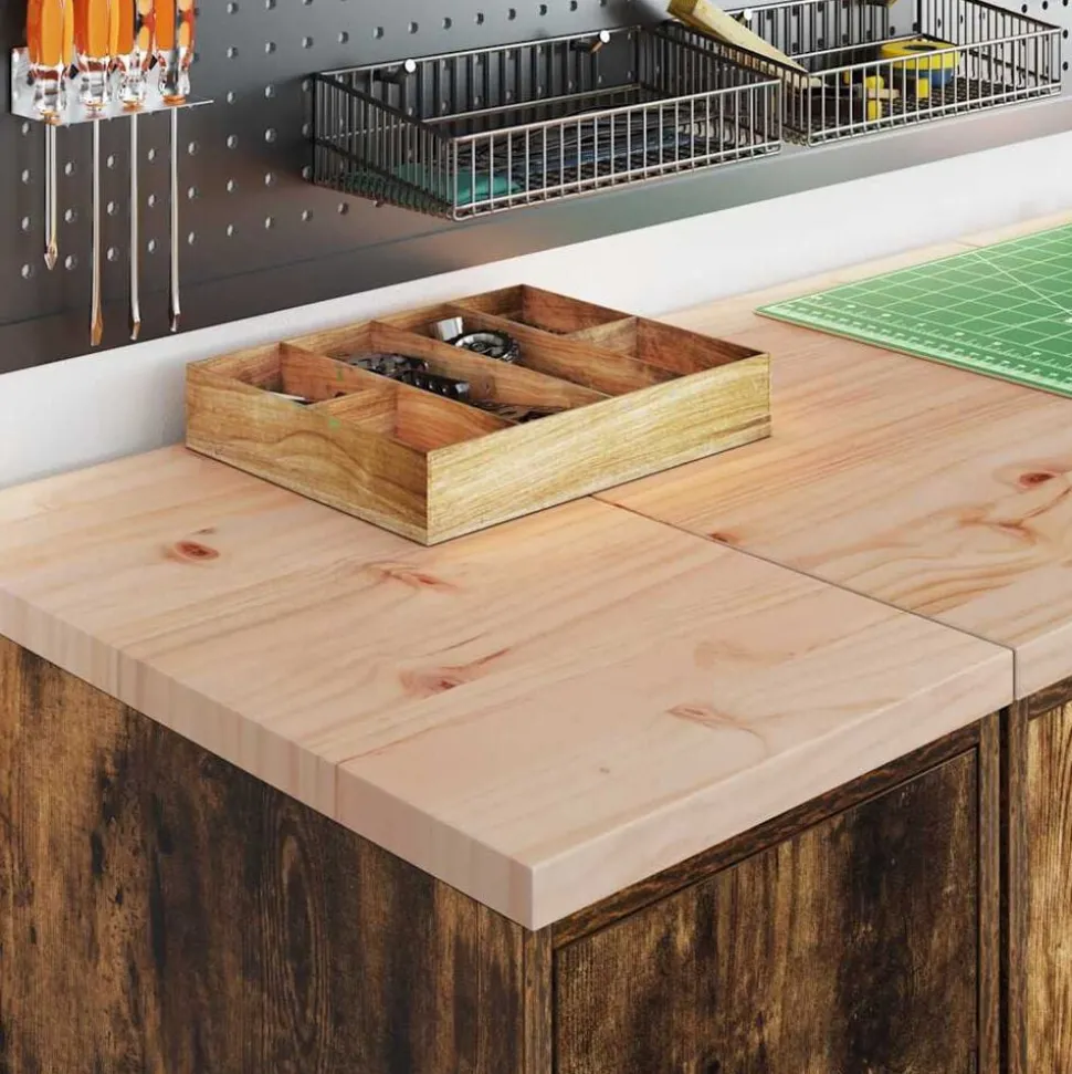 vidaXL Garagekast 30x51x85 cm massief grenenhout gerookt eiken