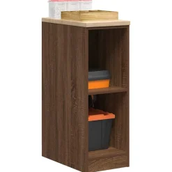 vidaXL Garagekast 30x51x85 cm massief grenenhout bruin eikenkleurig