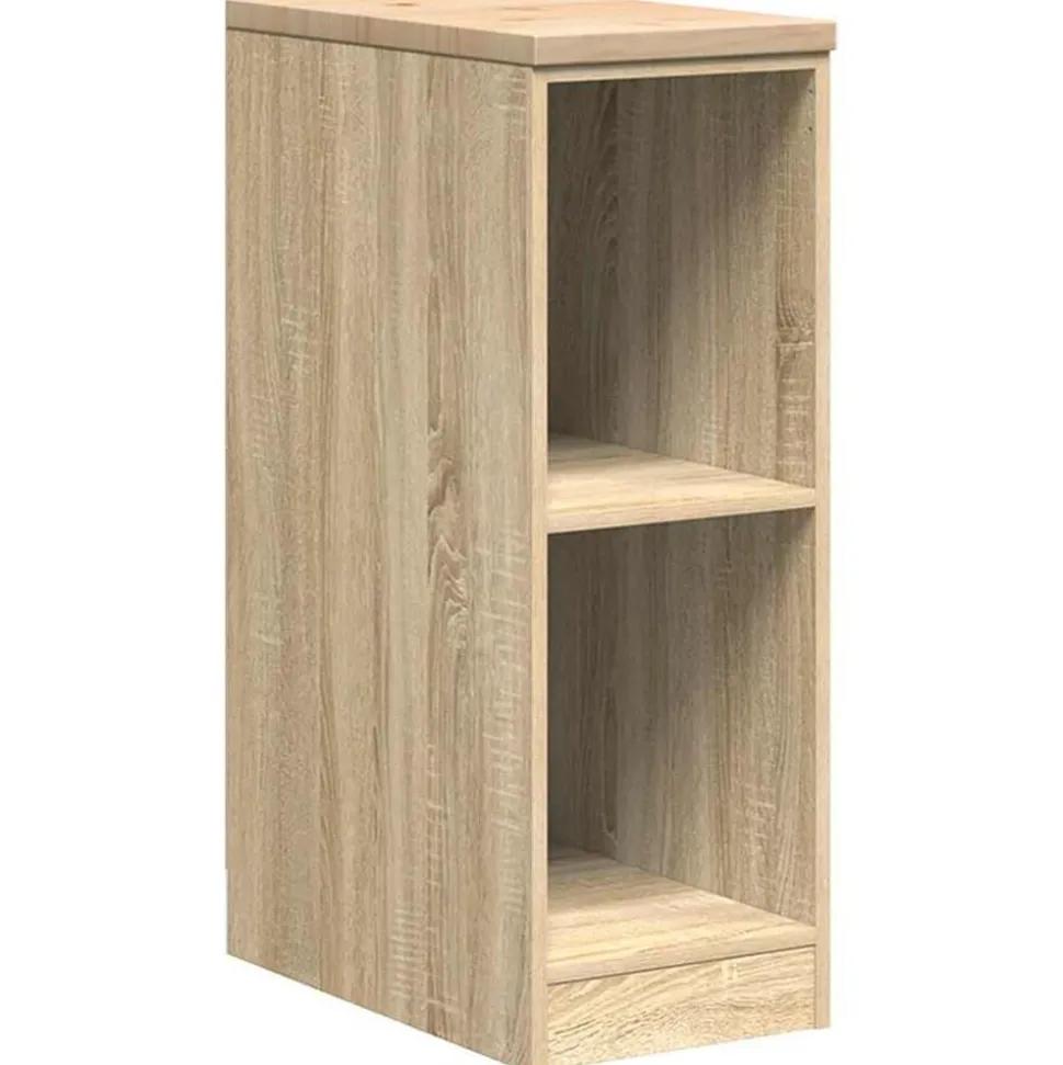 vidaXL Garagekast 30x51x85 cm massief grenenhout sonoma eikenkleurig