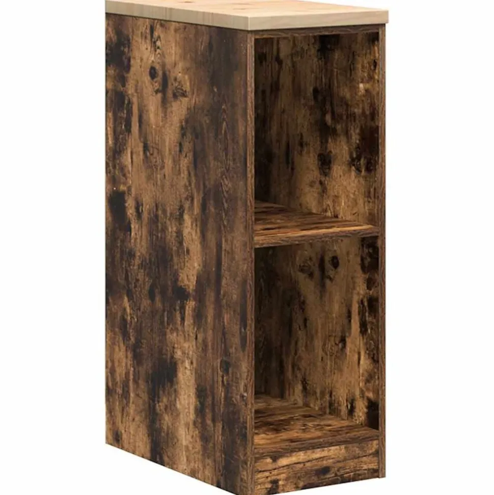 vidaXL Garagekast 30x51x85 cm massief grenenhout gerookt eiken