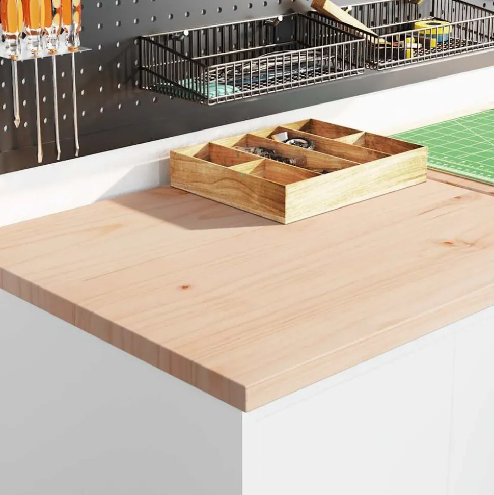 vidaXL Garagekast 60x51x85 cm massief grenenhout wit
