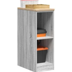 vidaXL Garagekast 30x51x85 cm massief grenenhout grijs sonoma