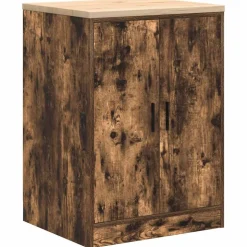 vidaXL Garagekast 60x51x85 cm massief grenenhout gerookt eiken