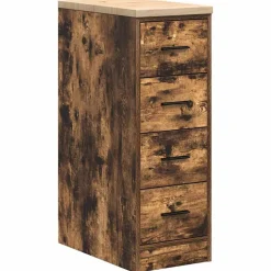 vidaXL Garagekast 30x51x85 cm massief grenenhout gerookt eiken