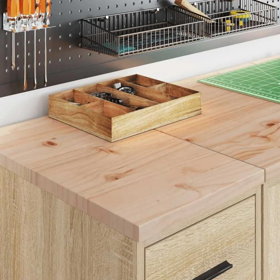 vidaXL Garagekast 30x51x85 cm massief grenenhout sonoma eikenkleurig
