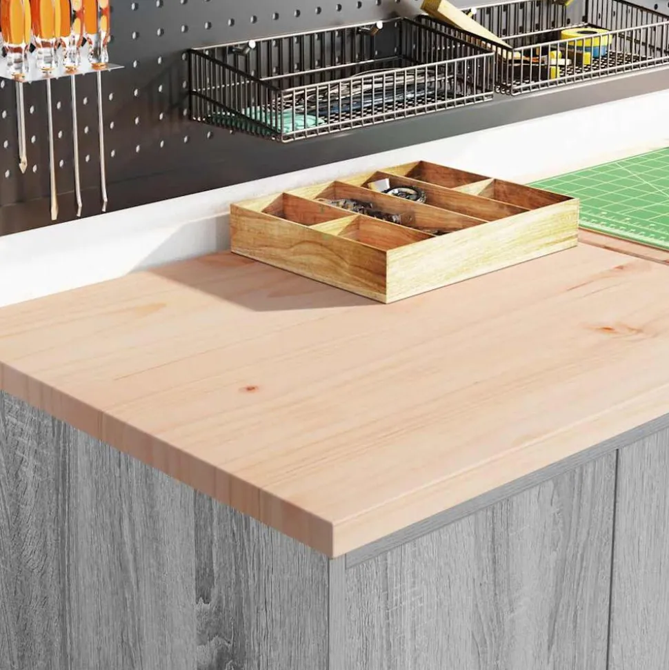 vidaXL Garagekast 60x51x85 cm massief grenenhout grijs sonoma